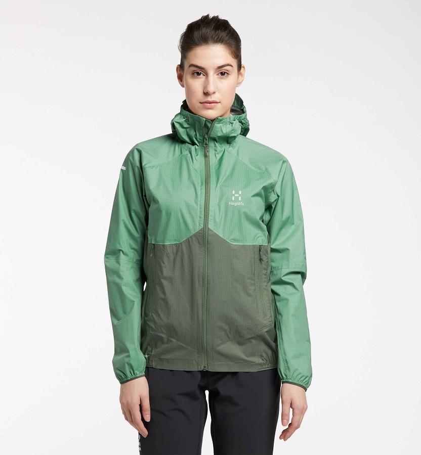 Haglöfs Womens L.I.M Proof Hiking Jacket Green New Zealand 07196ZXNB